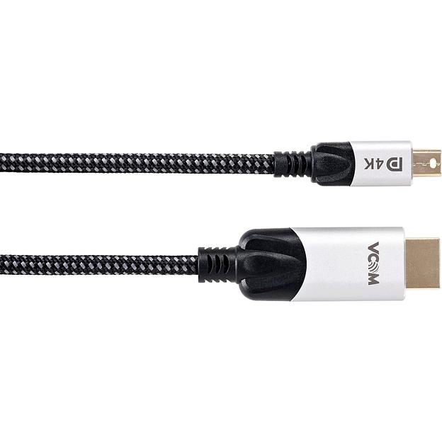 Кабель-переходник miniDisplayPort M-> HDMI M 4K@60Hz 1.8m VCOM (CG615M-1.8M) Кабель-переходник VCOM Mini DisplayPort M/HDMI M (CG615M-1.8) фото 2
