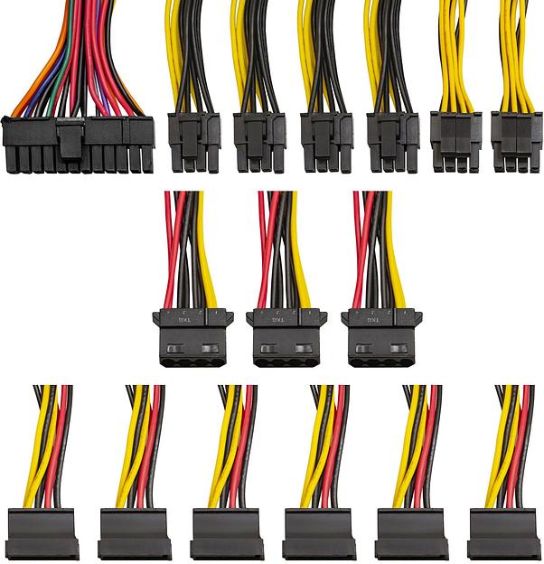 Exegate EX292335RUS Блок питания 750W ExeGate 750PPE (ATX, APFC, КПД 80% (80 PLUS), 12cm fan, 20+4pin, 2x2x(4+4)pin, 4xPCI-E, 6xSATA, 3xIDE, black) фото 5