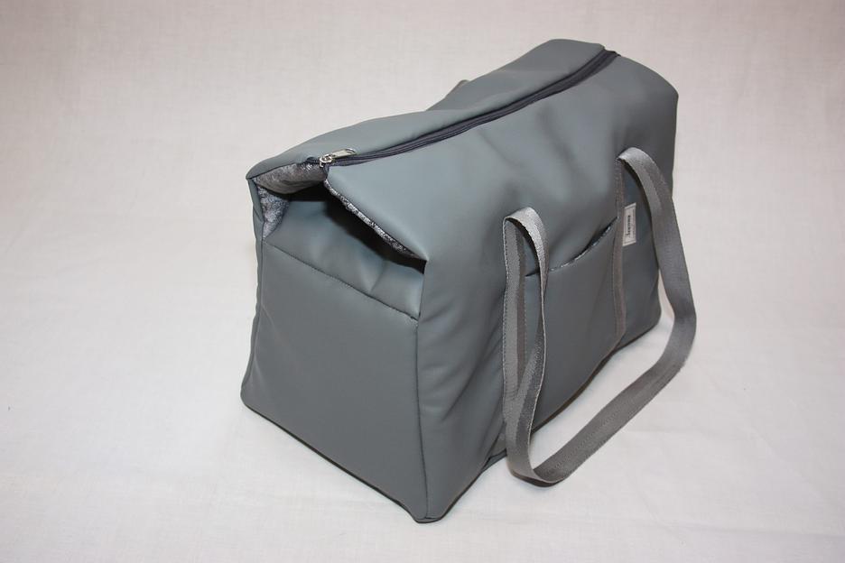 Сумка-переноска Кери (эко-кожа) серый Барс для домашнего питомца ОПТ фото 5