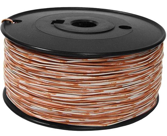 1-парный кроссировочный кабель, 24 AWG, бухта 500 метров, бело-оранжевый (TWT-CRS1PAIR-OR) фото 1