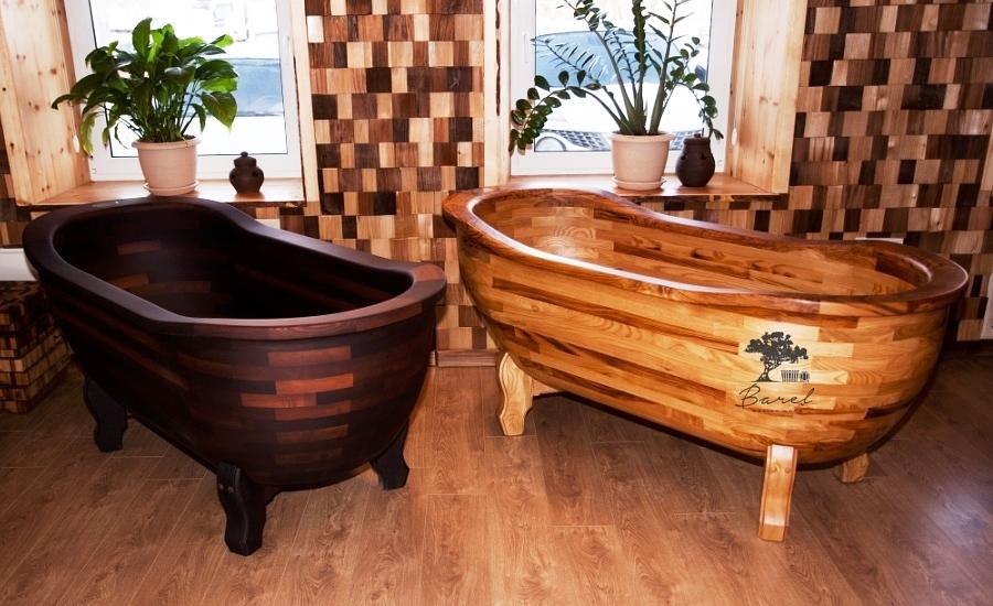 Ванна из дерева — Мореный дуб фото 4