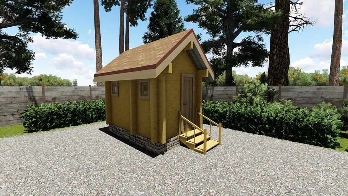 Проект дома из бруса «Дача 5» фото 1