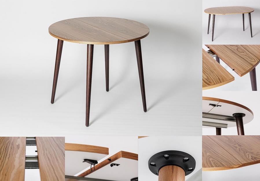 Стол круглый раздвижной «Шпон Ореха 404 СМ» фото 1