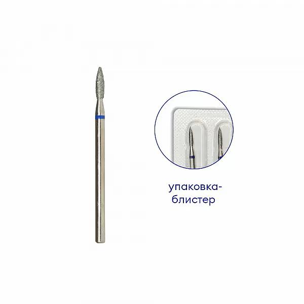 Фреза алмазная пламя, диам.: 2,1 мм, абразив средний №6537 ОПТ фото 1