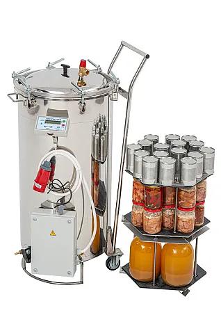 Автоматический автоклав-стерилизатор «Фермер» 125 л с ЭБУ вертикальный с кассетами фото 1