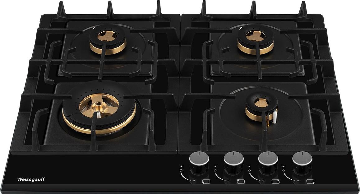 Газовая варочная поверхность Weissgauff HGG 6445 BL Volcano Burner черный фото 3