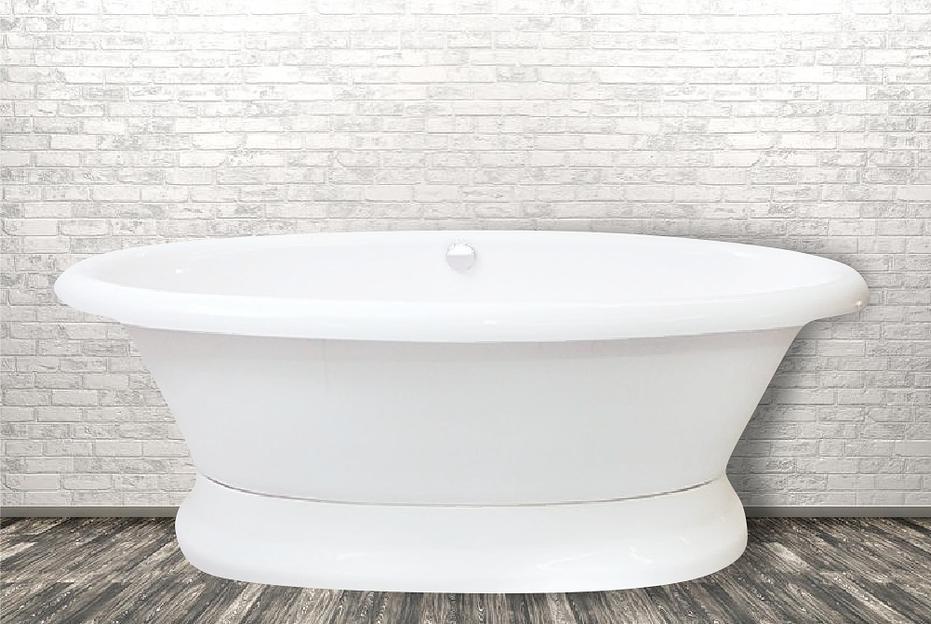 Мраморная ванна Castone «Неона» на подиуме фото 4