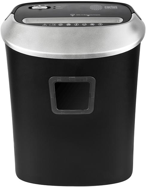 Шредер Cactus CS-SH-P6 черный (секр.P-4) фрагменты 10лист. 21лтр. скрепки скобы пл.карты фото 2