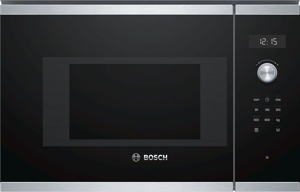 Микроволновая печь Bosch BFL524MS0 20л. 800Вт нержавеющая сталь/черный (встраиваемая) фото 1