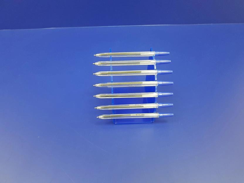 Подставка для ручек карандашей кистей 7 секции (размещение по радиусу, синяя) фото 3