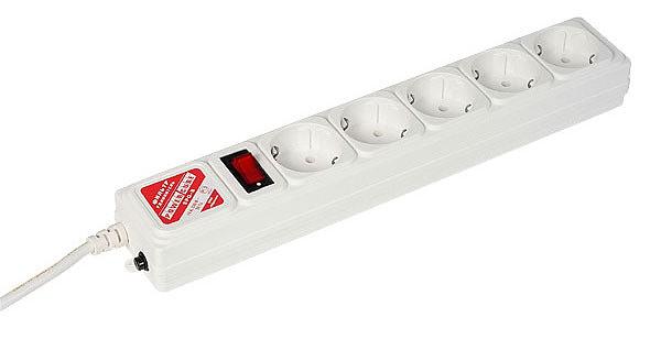 Сетевой фильтр Powercube SPG-B-10-WHITE 3м (5 розеток) белый (коробка) фото 1