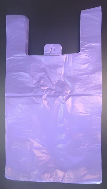 Пакет-майка 29/7,5х52,5 см 23 мкр фиолетовый 1х100 (2500), опт фото 1