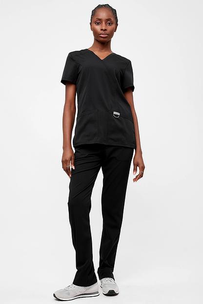 Топ медицинский Indiform женский IF3-74-05-1, 65 (Total black), опт фото 3