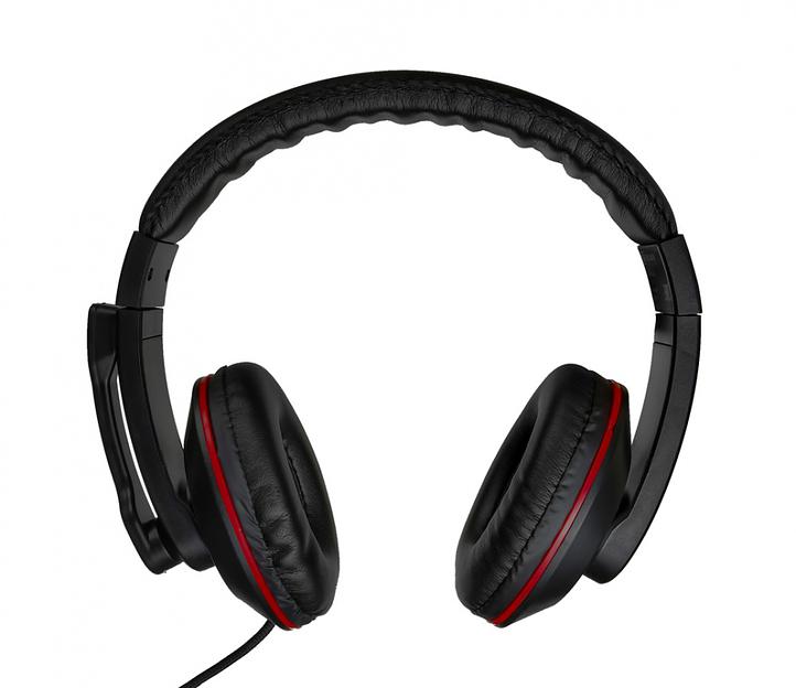 Наушники с микрофоном Оклик HS-L390G DRAGON черный/красный 1.8м мониторные оголовье (JD-728S) фото 6