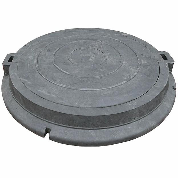 Люк полимер-песчаный ЛМУ А 30-750 черный фото 1