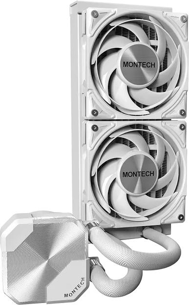 Система водяного охлаждения Montech HyperFlow Silent 240 Soc-AM5/AM4/1200/1700/1851 белый 4-pin 24.8dB Al 310W Ret (HS240WH) фото 2