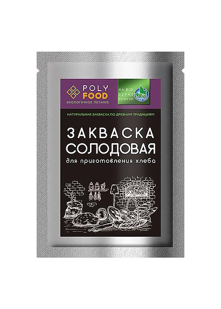 Закваска POLYFOOD Солодовая для выпечки бездрожжевого хлеба 35 г, опт фото 1
