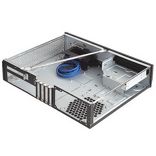 SST-ML04B ML04B (USB 3.0) Milo Slim HTPC Micro ATX Silent Computer Case, lockable, black фото 3