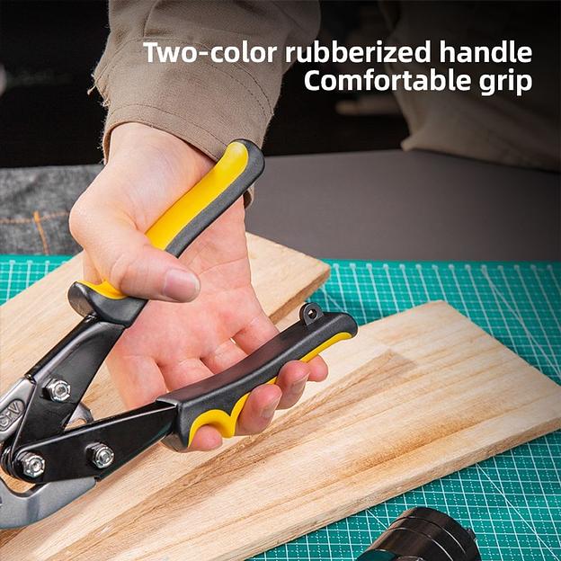 Режущий инструмент (пилы, ножовки, ножи, ножницы) Deli Ножницы по металлу (левый рез) Deli DL20031 250мм, режущая кромка CrV, двухкомпонентная ручка фото 3