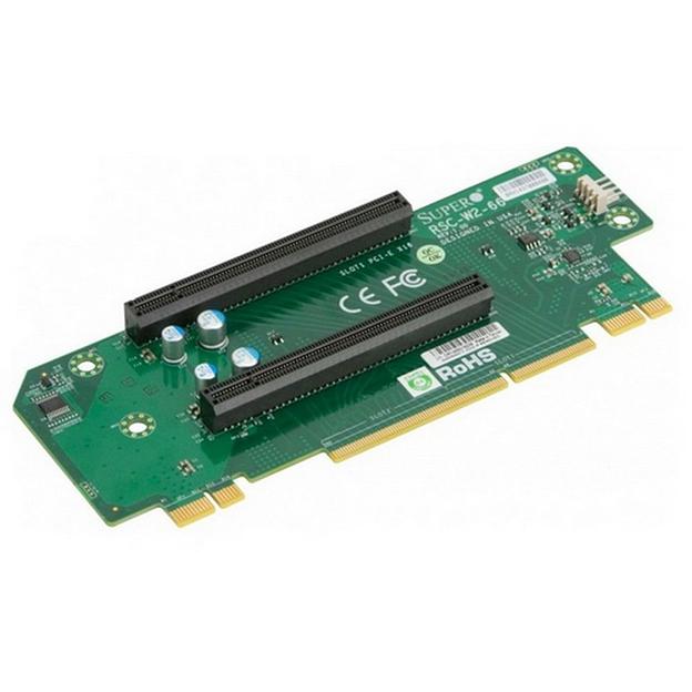 Райзер-карта SuperMicro RSC-W2-66 Riser Card 2U, (2 PCI-Ex16), Left Slot (WIO) Passive фото 1