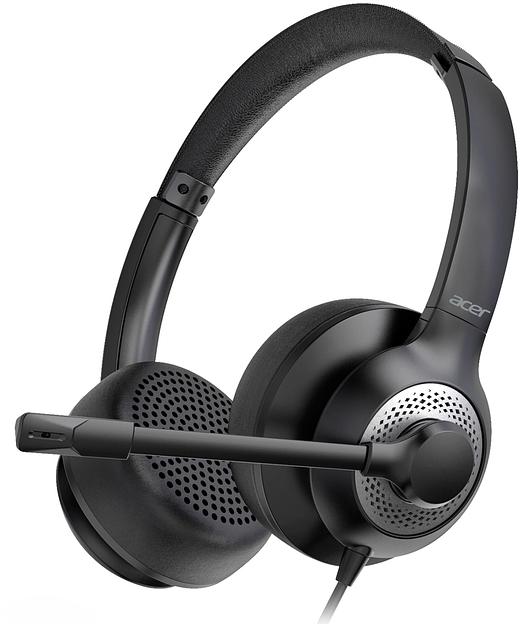 Наушники с микрофоном Acer OHW309 черный 1.6м накладные USB оголовье (ZL.HDSEE.004) фото 1