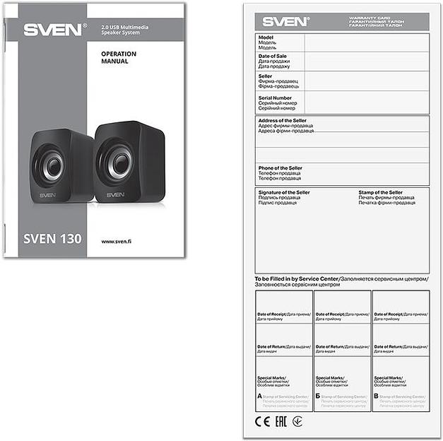 AC SVEN 130, черный (6 Вт, питание USB) Sven SV-020224 фото 3