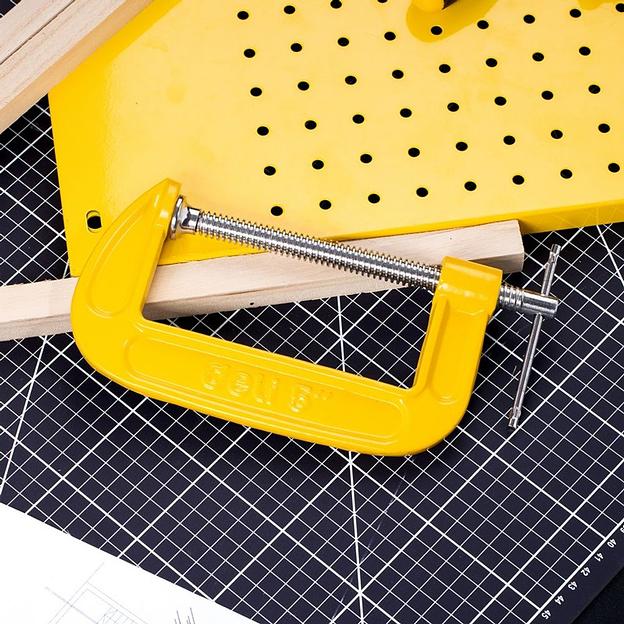 Струбцина G-образная усиленная Deli DL-G205 высота зажима 125мм, глубина зажима 70мм фото 7