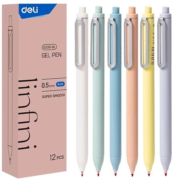 Ручка гелев. автоматическая Deli EG338-BL ассорти d=0.5мм син. черн. фото 1