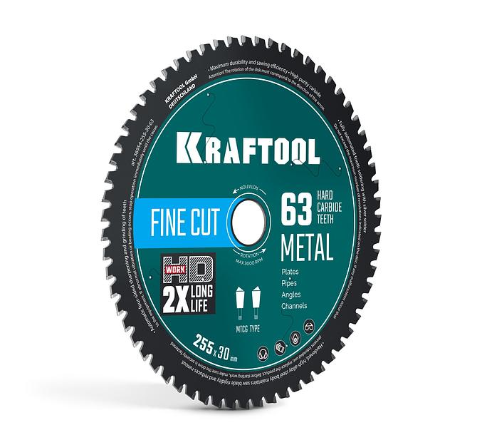 KRAFTOOL Metal Cut 255 х 30 мм, 63Т, диск пильный по металлу и стали (36954-255-30-63) фото 1