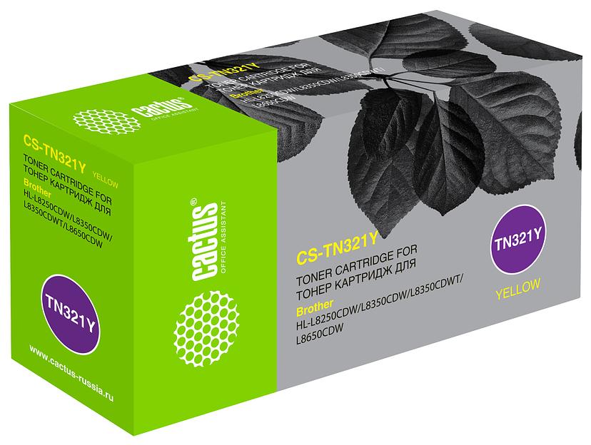 Картридж лазерный Cactus CS-TN321Y TN-321Y желтый (1500стр.) для Brother HL-L8250CDN/MFC-L8650CDW фото 2