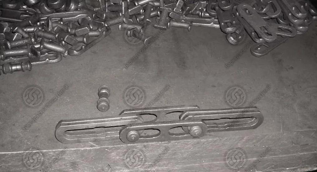 Цепь тяговая разборная Р1-80-290 с вращающимися валиками по ГОСТ 589-85 фото 2