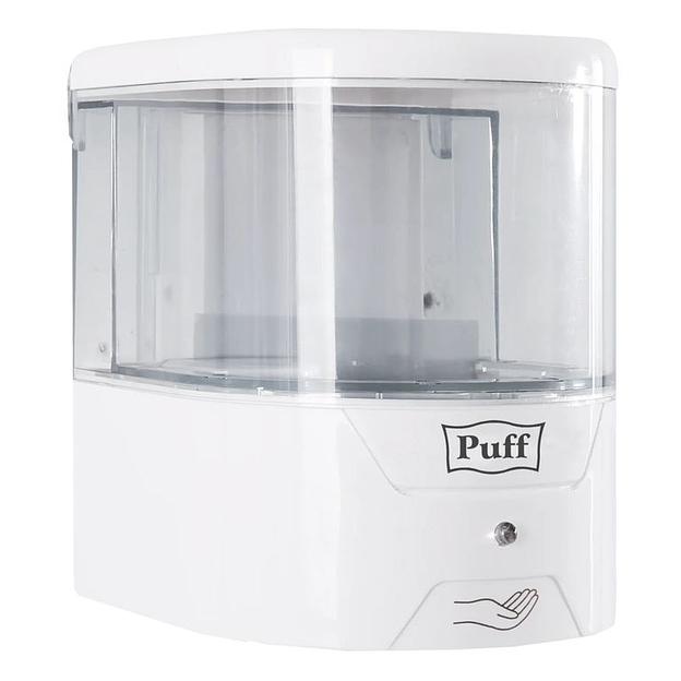Дозатор для мыла автоматический Puff-8181, 500 мл, белый, 15х14х13 см фото 1