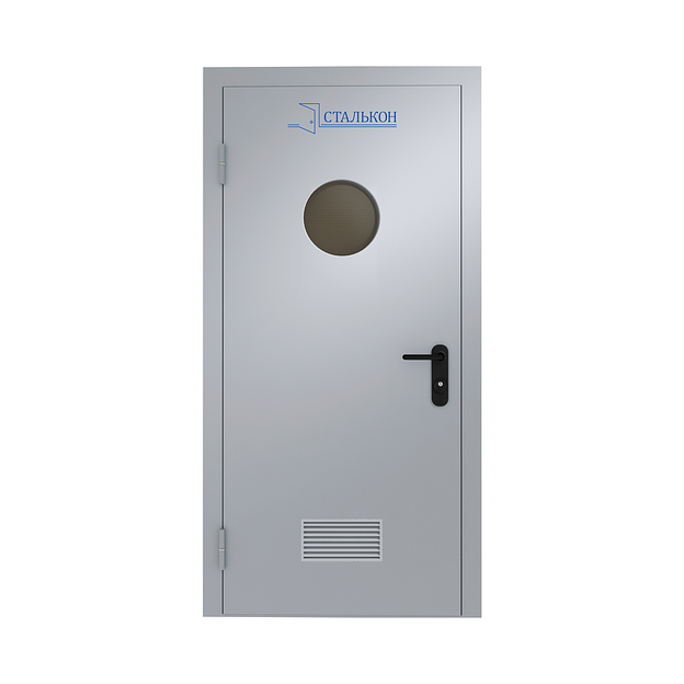 Дверь металлическая противопожарная остекленная однопольная 01 EI-60 WENT 15х30 ОСТ. D30 фото 1