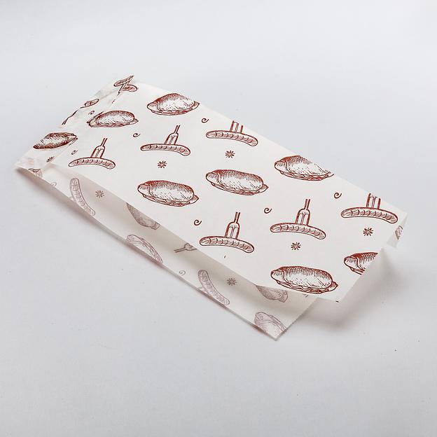 Уголок бумажный жиростойкий "Хот дог" 225*80+40мм с рисунком - 100 шт фото 1