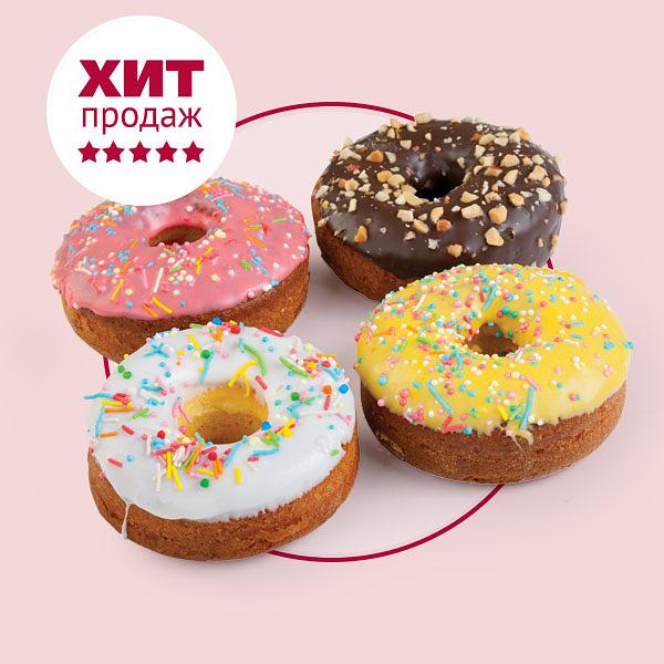 Сдоба «Фигурный Донат» глазированный из бисквитного теста, 2 кг, опт фото 1