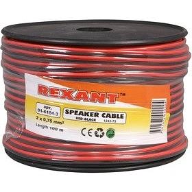 Rexant 01-6104-3 Кабель акустический, 2х0.75 мм2, красно-черный, 100 м. фото 1