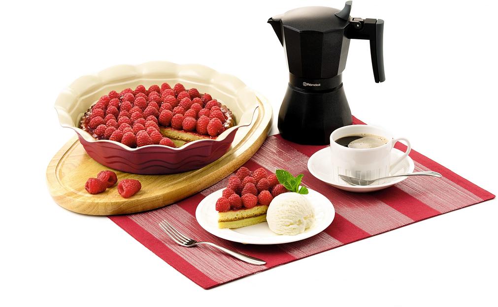 Кофеварка гейзерная Rondell Kafferro RDA-994, 0.45л, алюминий, черный фото 8