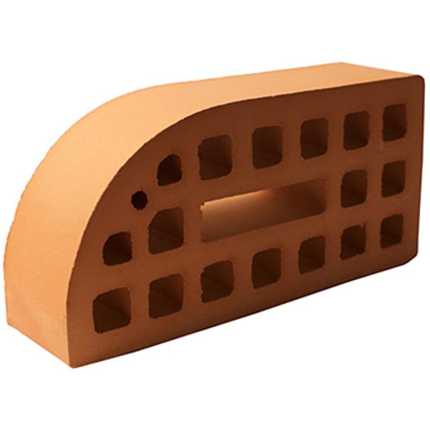 Кирпич керамический карнизный пустотелый утолщённый «Люкс» 250×120×65 мм выпуклый опт фото 2