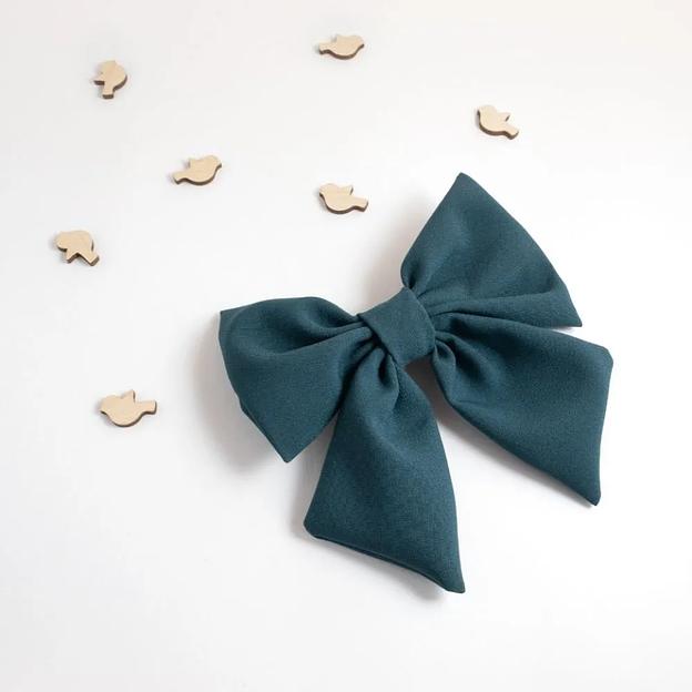 Заколка для волос Casanda Hey «Бантик» морская волна, опт фото 3