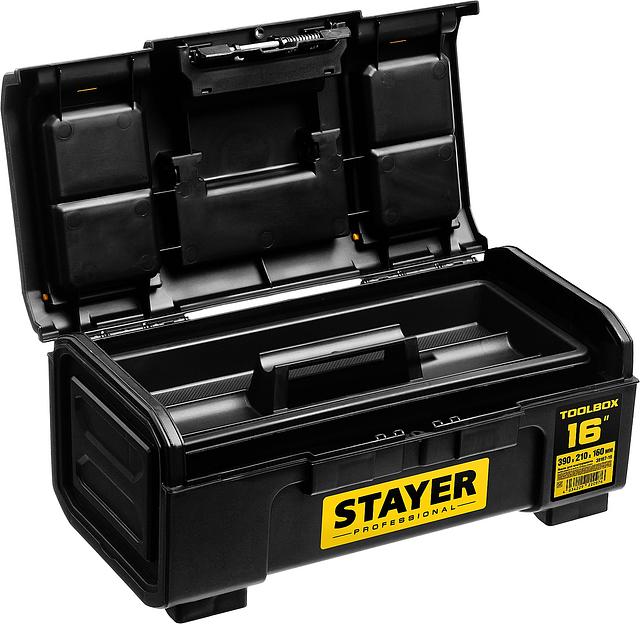 STAYER TOOLBOX-16, 390 х 210 х 160, пластиковый ящик для инструментов, Professional (38167-16) фото 2