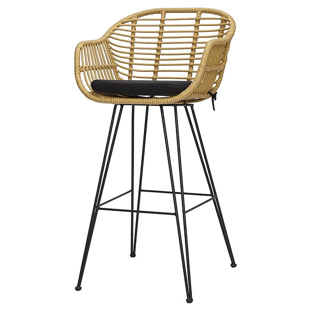Стул барный Vetle Bent, ротанг фото 1