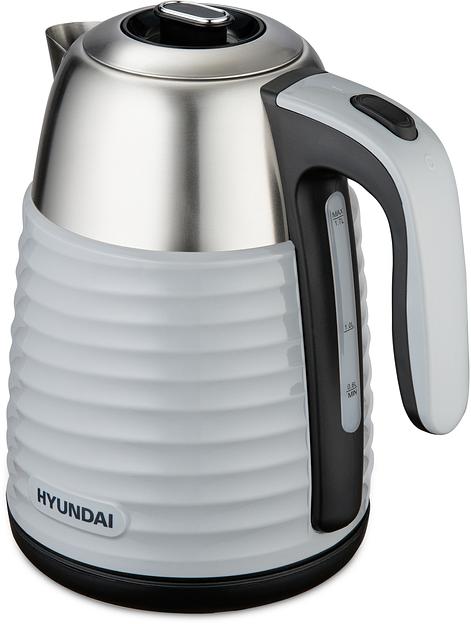 Чайник электрический Hyundai HYK-S4804 1.7л. 2200Вт серый/черный корпус: металл фото 4