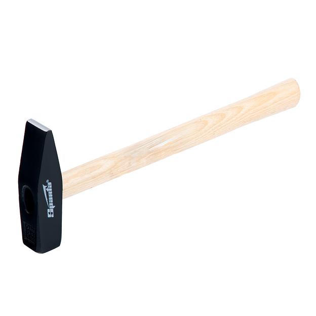 Молоток слесарный, 600 г, квадратный боек, деревянная рукоятка фото 1