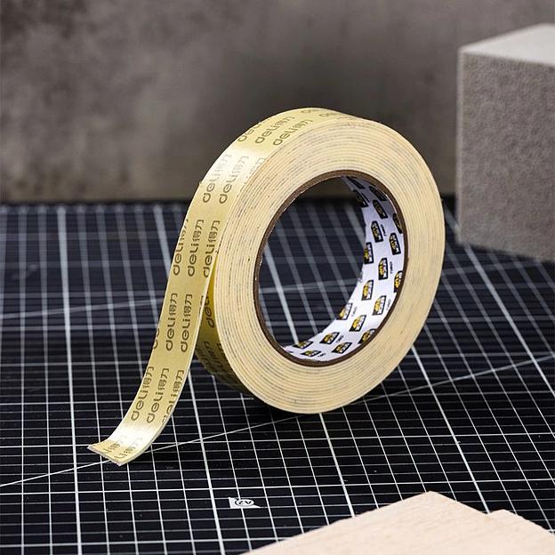 Клейкая лента монтажная Deli EA367 бежевый шир.18мм дл.4.57м двухсторонняя (упак.:1шт) фото 2