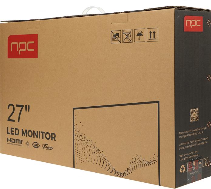 Монитор NPC 27" MZ2704 черный IPS LED 5ms 16:9 HDMI M/M матовая 250cd 178гр/178гр 2560x1440 100Hz DP 2K USB 4кг фото 9