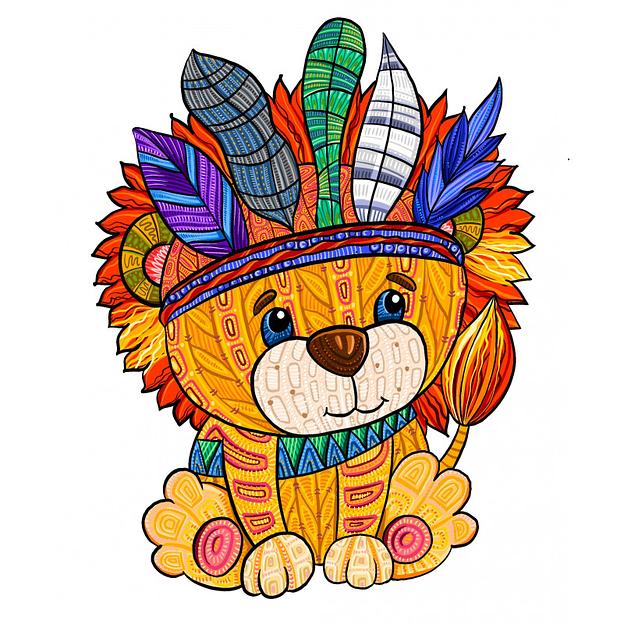 Деревянные пазлы Индеец фото 1