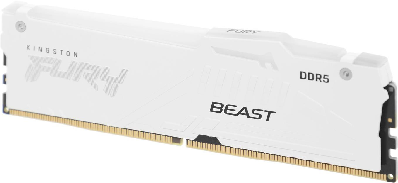 Оперативная память Kingston DDR5 DIMM FURY Beast White RGB 32Gb (kit 2x16Gb), 6400Mhz, [KF564C32BWAK2-32] CL32, с радиатором Kingston фото 3