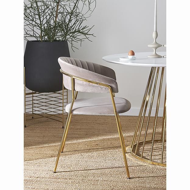 Стул Stefany, велюр, серый фото 9