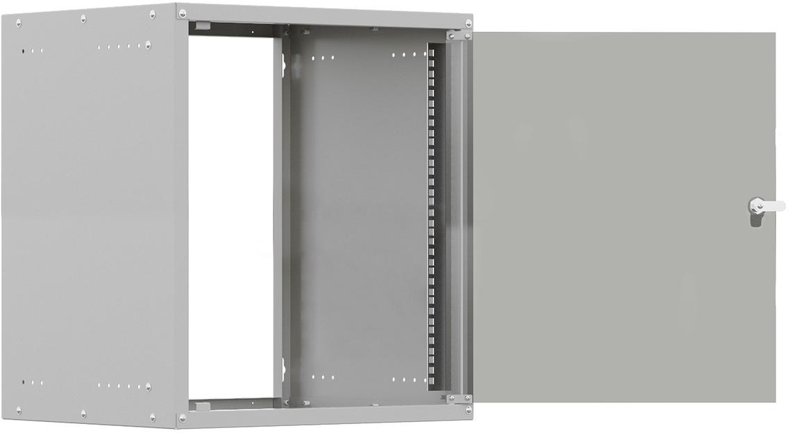 Шкаф коммутационный NTSS Lime (NTSS-WL9U5560GS) настенный 9U 550x600мм пер.дв.стекл несъемн.бок.пан. 30кг серый 110град. IP20 сталь фото 5