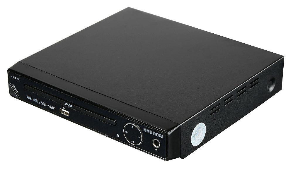 Плеер DVD Hyundai H-DVD200 черный Караоке ПДУ фото 2